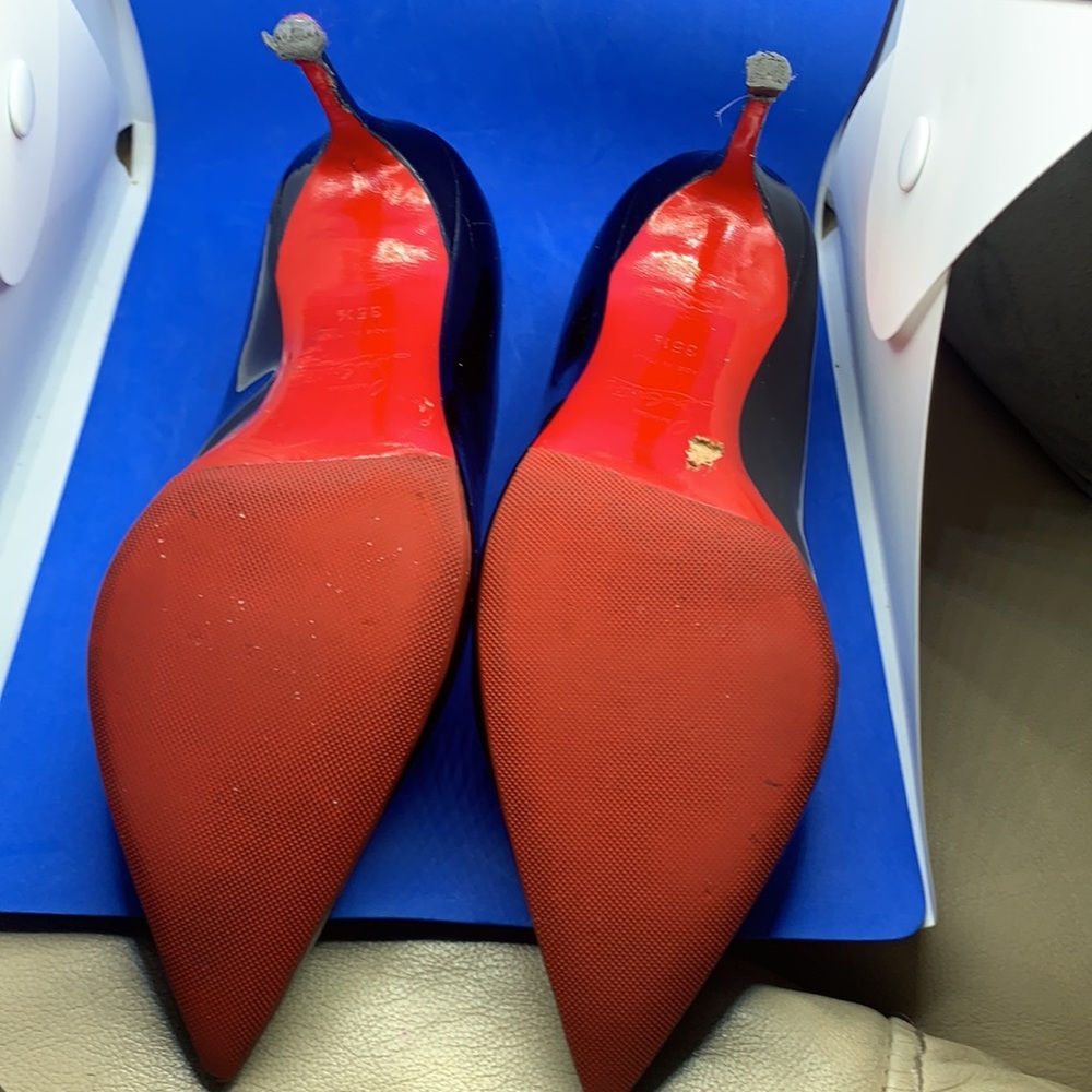 Christian Louboutin Decollete 554 100 Patent Pumps Heels 35 1/2 - Picture 9 of 12
